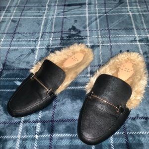 A New Day Fur Loafers Size 8.5